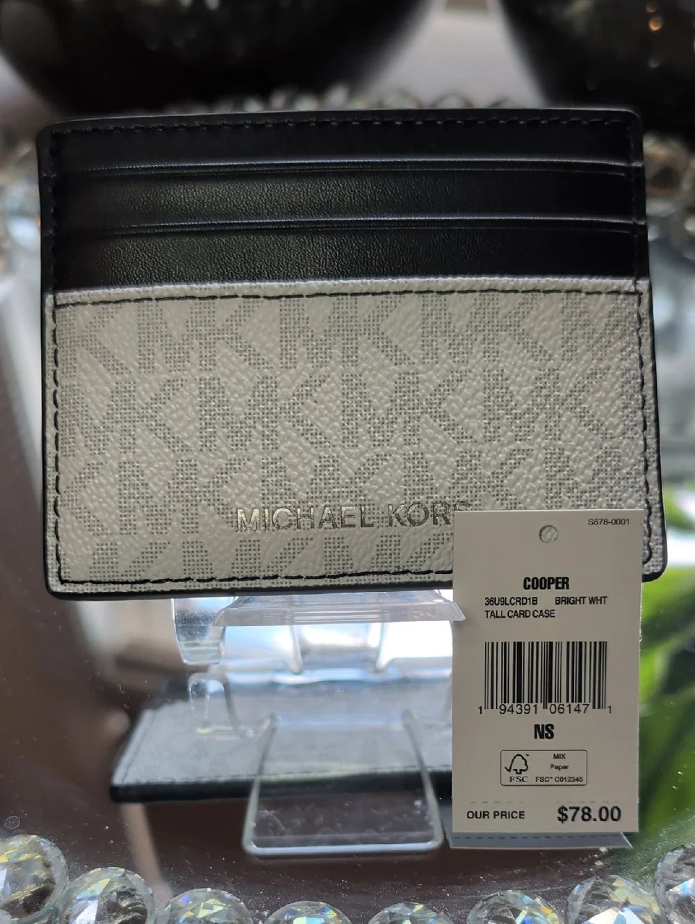 Michael Kors Cooper Signature Logo Tall Card Case NWT